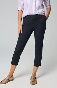 versatile cotton-stretch slim-leg capris