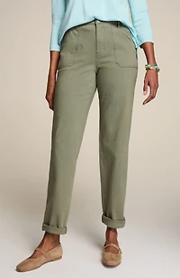 curvy-fit patch-pocket jeans