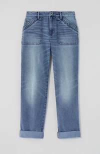 curvy-fit patch-pocket jeans