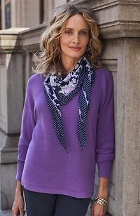 wearever fine-texture dolman-sleeve sweater