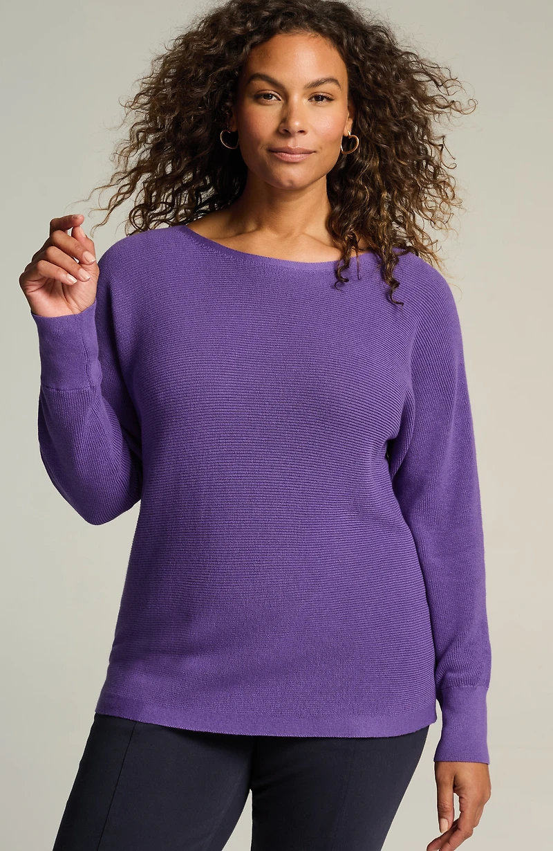 wearever fine-texture dolman-sleeve sweater