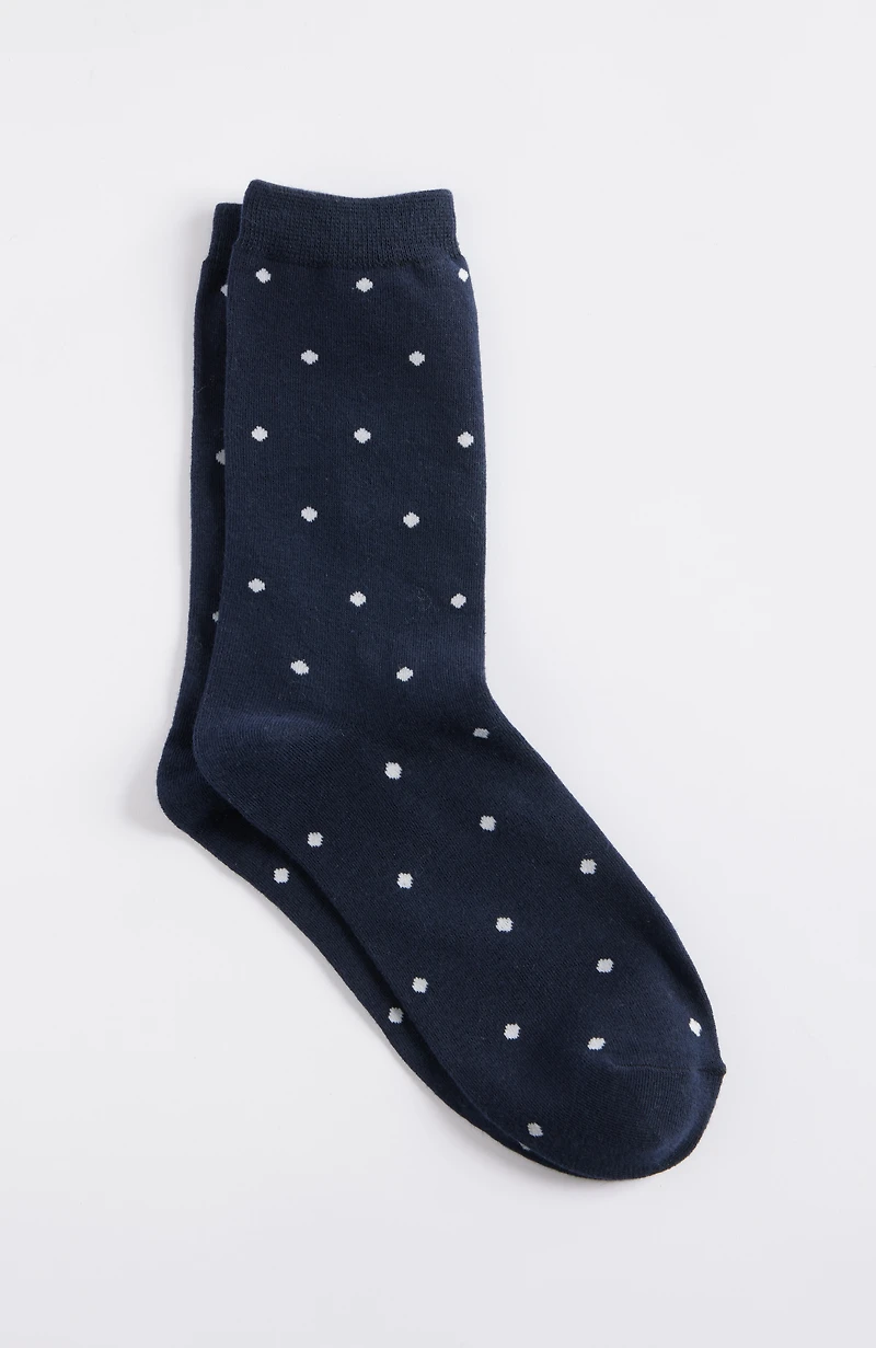 polka-dot crew socks