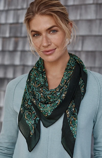 printed square scarf