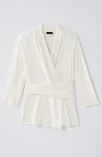 wearever v-neck draped-waist top