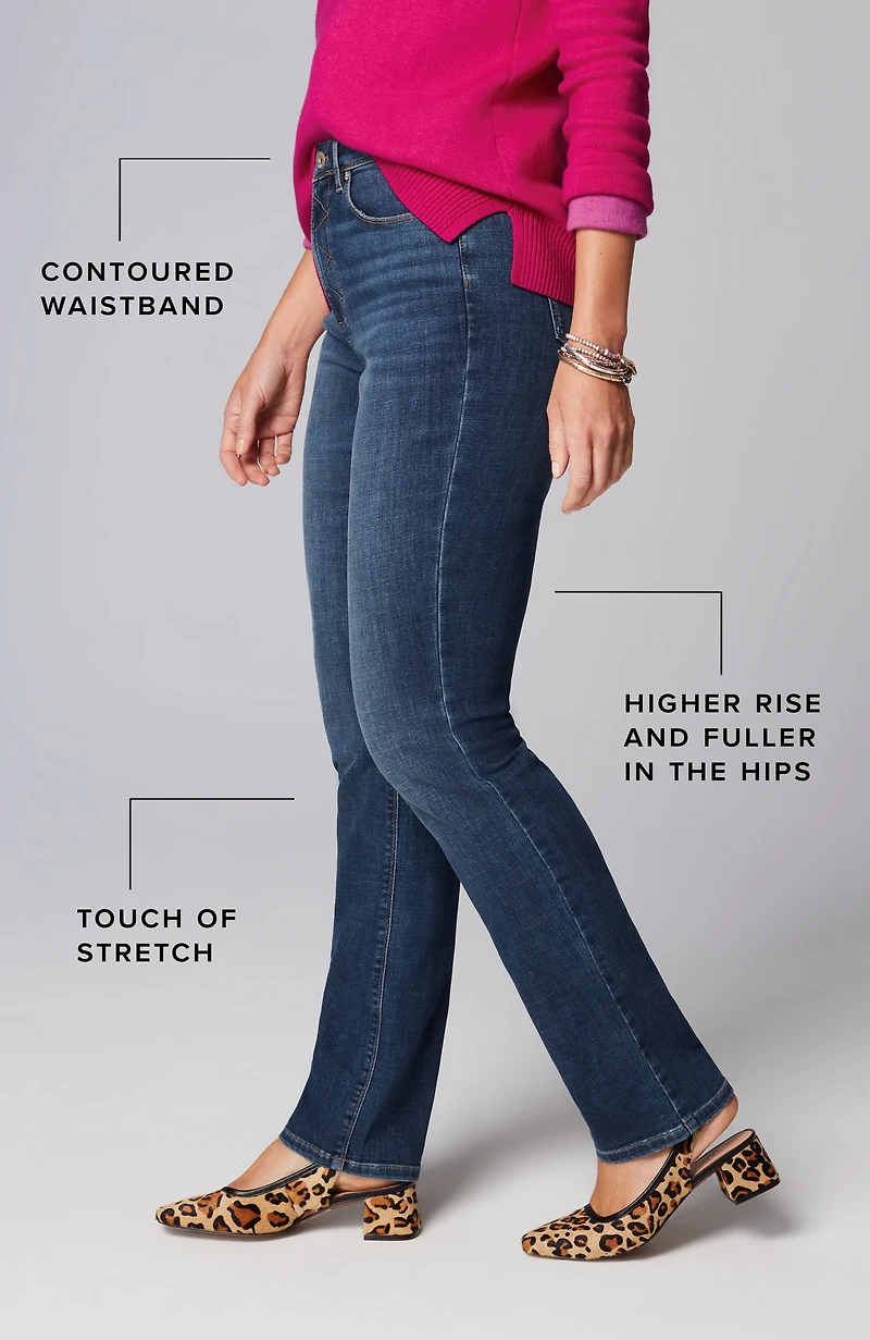 curvy-fit straight-leg jeans