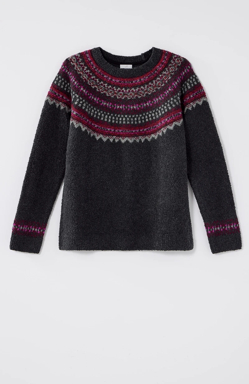 fair isle pullover sweater