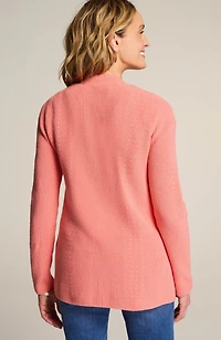 ribbed open-front cardi