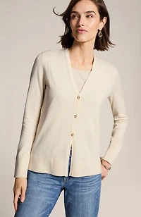 organically grown cotton lightweight cardi