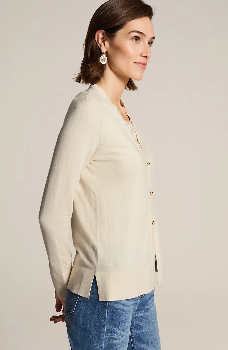 organically grown cotton lightweight cardi