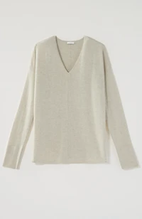 organically grown cotton seamed sweater