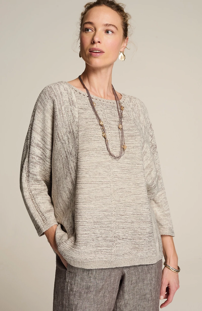 pure jill textured space-dyed sweater