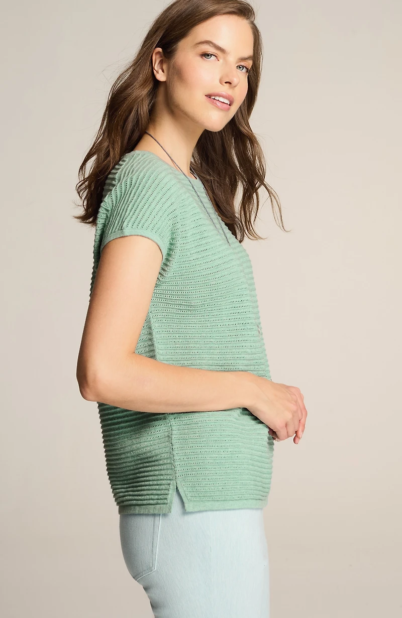 wearever textured short-sleeve pullover