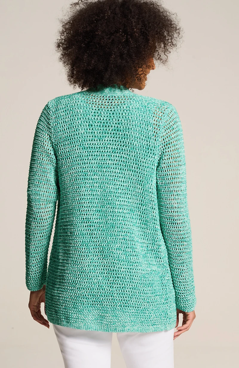 wearever spray-dyed textured cardi