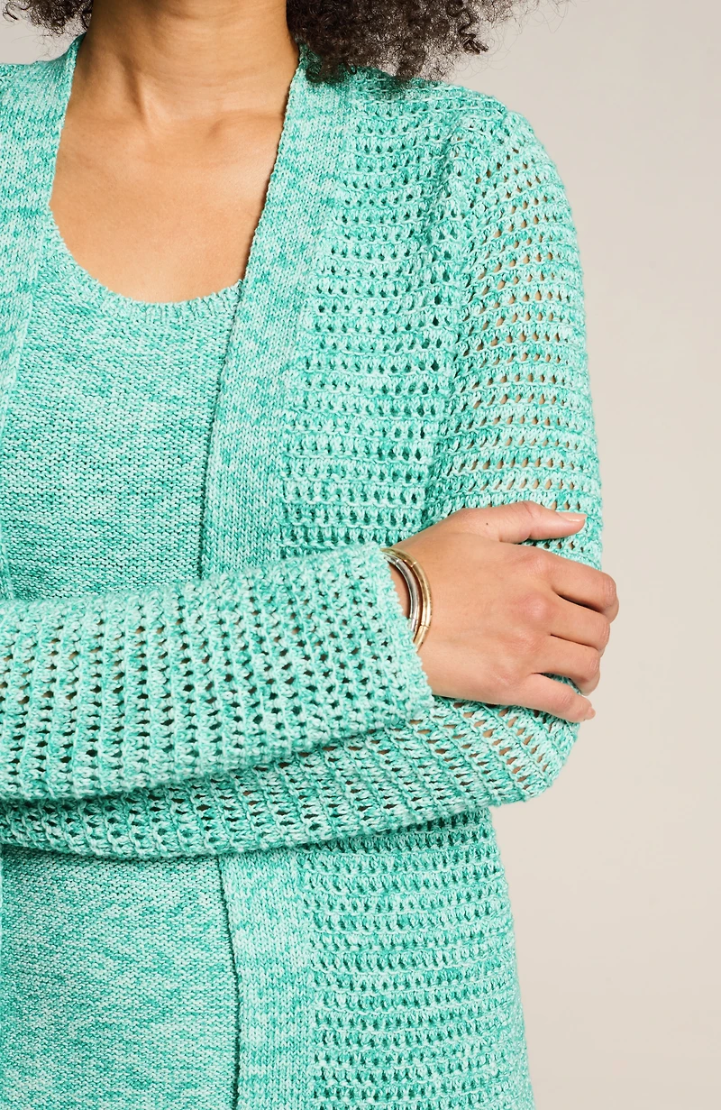 wearever spray-dyed textured cardi