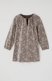 pure jill soft-sleeve printed tunic