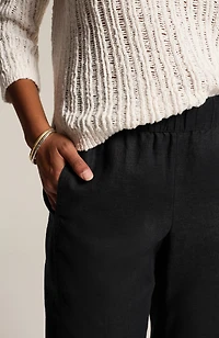 pure jill linen cropped pants