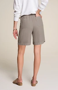 pure jill soft linen-blend shorts