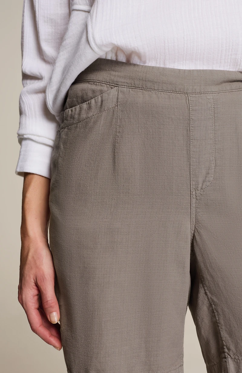 pure jill soft linen-blend shorts