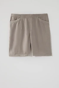 pure jill soft linen-blend shorts