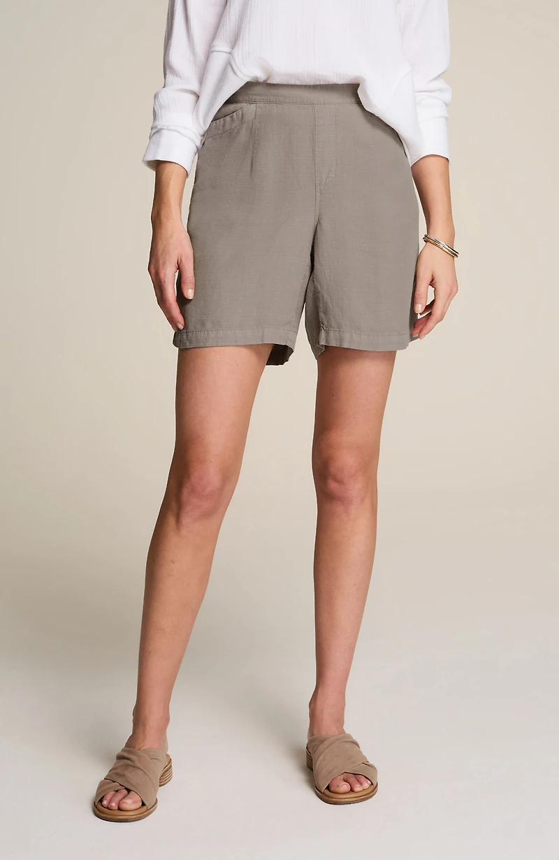pure jill soft linen-blend shorts