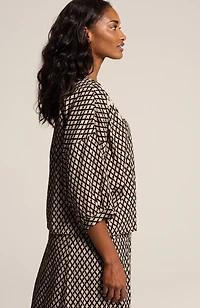pure jill hand-embroidered top
