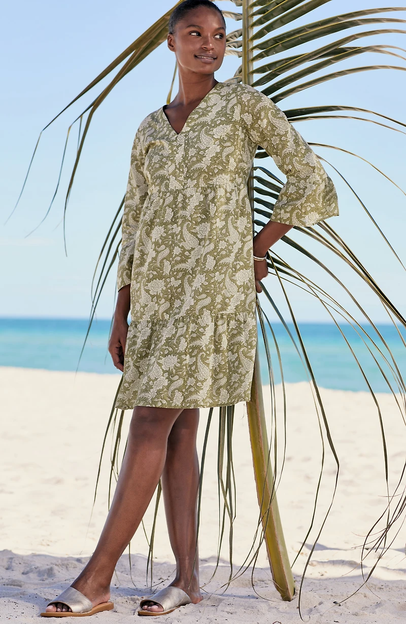 pure jill tiered dress