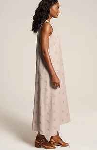 pure jill dobby-textured tank dress