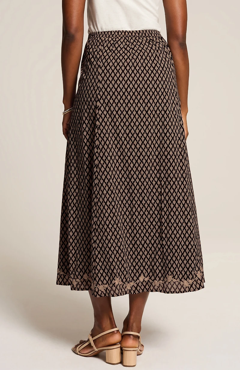 pure jill hand-embroidered skirt