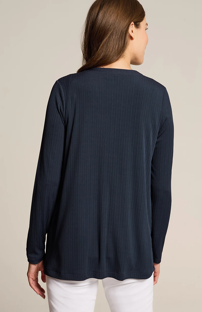 wearever textured-knit open-front jacket