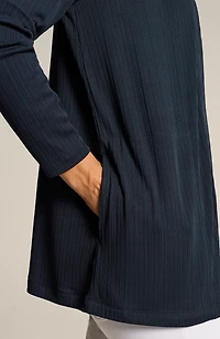 wearever textured-knit open-front jacket