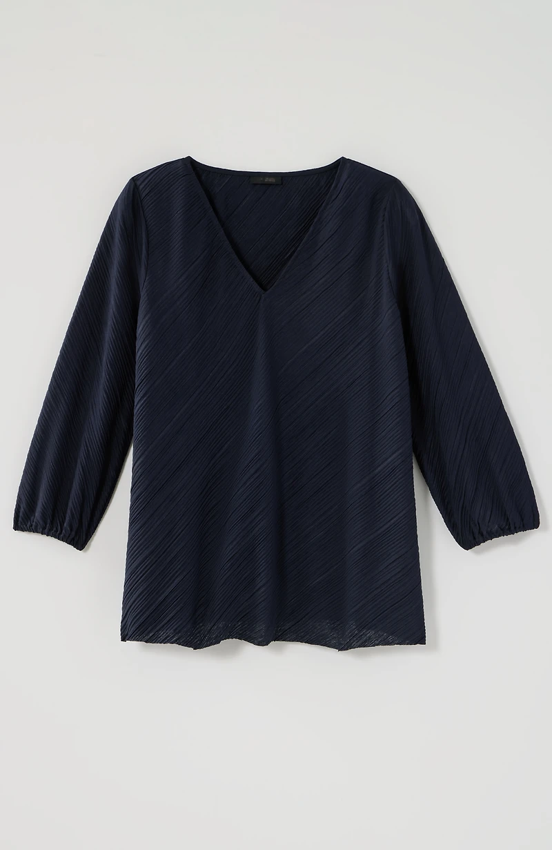wearever plissé-knit top