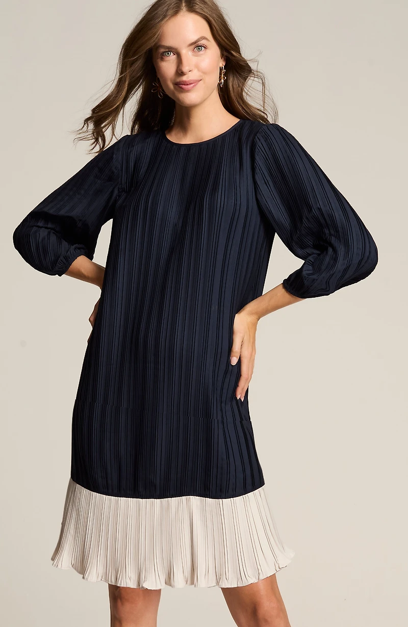wearever plissé a-line dress