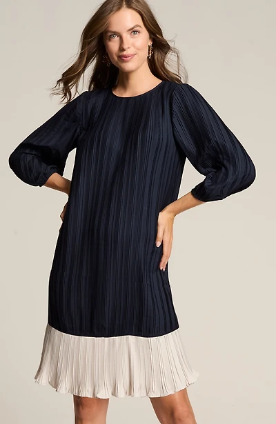 wearever plissé a-line dress