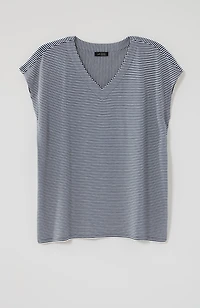 wearever striped v-neck tee