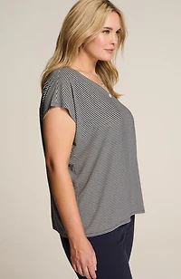 wearever striped v-neck tee