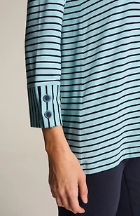 wearever buttoned-cuff top