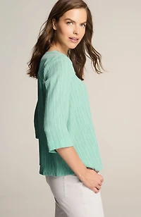 wearever crinkle-textured top