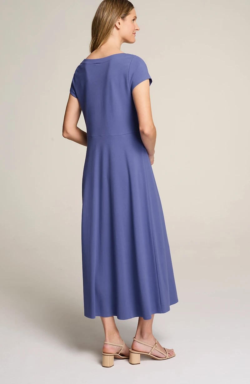 wearever double-face jersey boat-neck dress