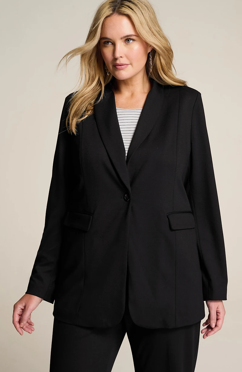 wearever polished-knit blazer