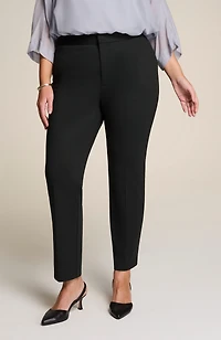 wearever polished-knit slim-leg trousers