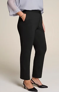 wearever polished-knit slim-leg trousers
