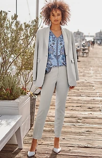wearever polished-knit slim-leg trousers