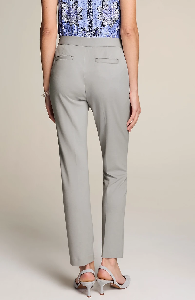 wearever polished-knit slim-leg trousers