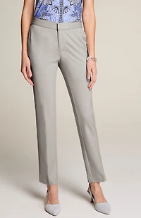 wearever polished-knit slim-leg trousers