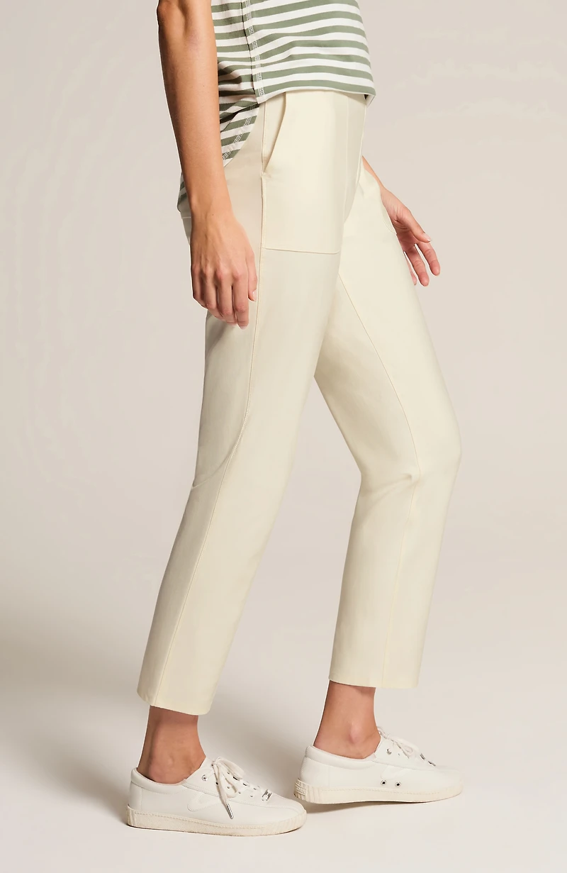 fit patch-pocket slim-leg pants