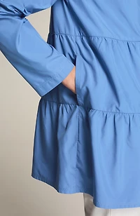 fit water-repellent tiered anorak