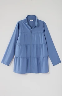 fit water-repellent tiered anorak