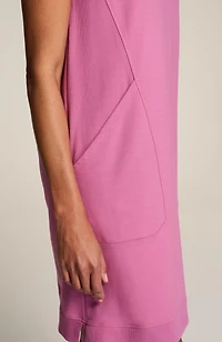 fit elevate terry seamed pocket dress