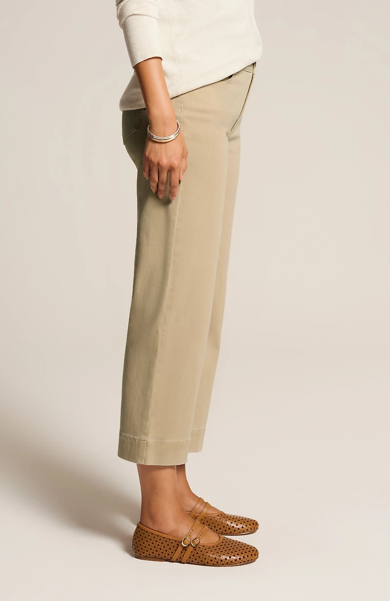 high-rise trapunto-stitched wide-leg jeans