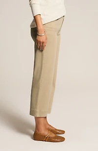 high-rise trapunto-stitched wide-leg jeans